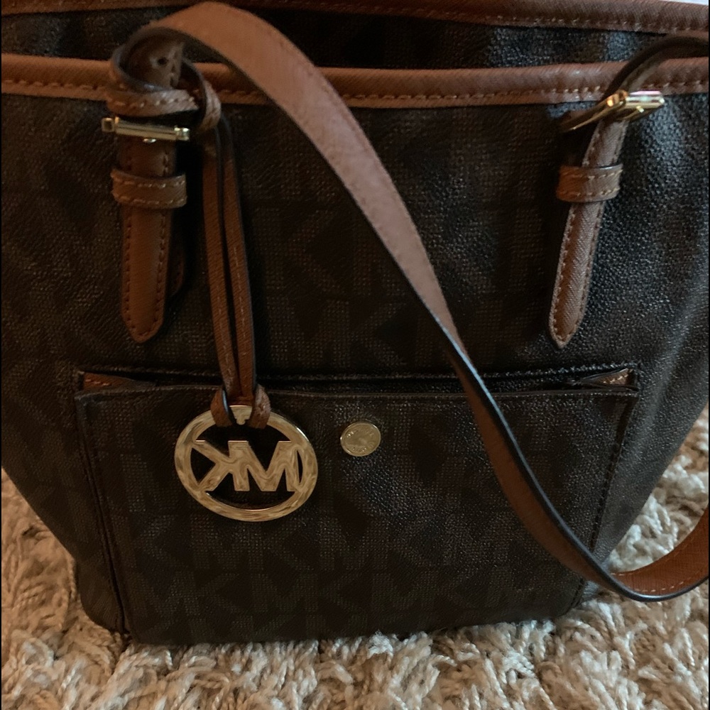 MICHAEL Kors Authentic Brown/Tan Signature Tote